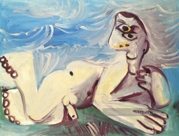 Homme nu couch 1971 Cubisme Peinture à l'huile